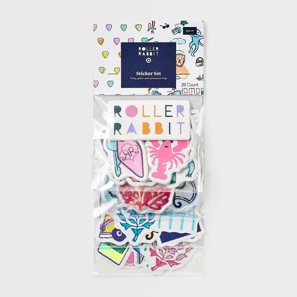 Roller Rabbit nwt Sticker Set 28ct Sticker Set - Roller Rabbit x Target - Picture 1 of 3
